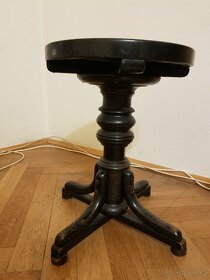 Starožitná točíčí židle k pianu THONET č.1 - 5
