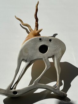 Gazela porcelánová nástěnná soška - 5