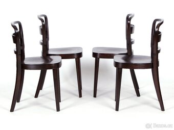 Celodřevěné jídelní židle po renovaci. 4ks - 5