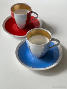 Retro moka šálky s podšálky - 5