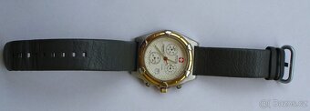 Hodinky WENGER Chronograph Swiss Quartz nová baterie a pásek - 5