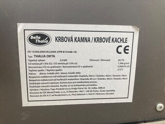 Krbová kamna 3,9kw - 5