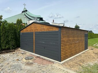 Plechová garáž 6x6m. - 5
