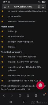 Cestovní postýlka / kolébka Lovi Kinderkraft - 5