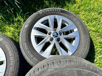 Stříbrná litá kola + letní pneu 185/65 R15 88H - 5