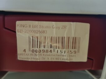 Prodám autosedačku Britax Romer King 2 - 5