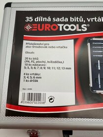 35 dílná sada bitů a vrtáků, nová v kufříku - 5