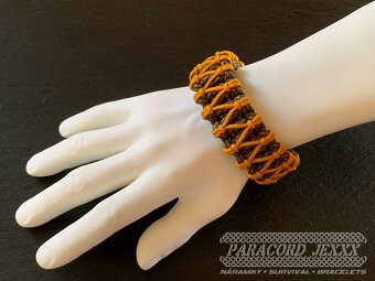 Paracord náramek (20 cm) gold - blue - 5