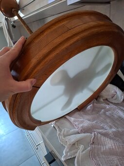 Dřevěný starožitný lustr - 5