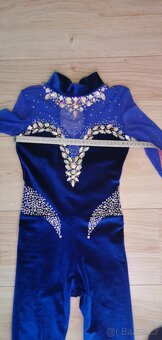 Sametový gymnastický overal 134 - 5