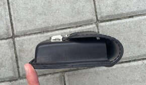 Hnědá kožená kapsa na opasek - 5