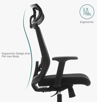 Nové ergonomické kancelářské křeslo s nosností 120kg - 5