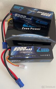 3S LiPo baterie 8000mAh 11.1V 100C Hard Case,kon. EC5 (2 ks) - 5