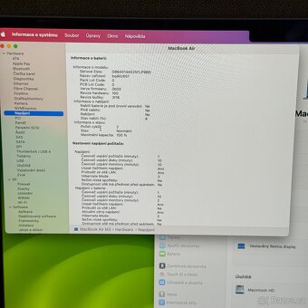 NOVÝ APPLE MACBOOK AIR 15” M3/256GB/8GB/BATERIE 100% - 5