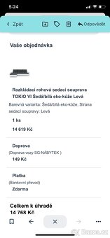 Rozkládací rohová sedačka TOKIO levá - 5