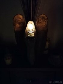 Dekorace svícen anděl motorovou pilou - 5