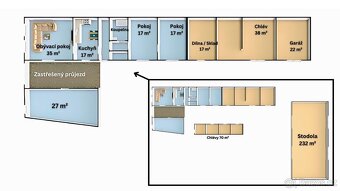 Dům o dispozici 3+1, stodola, zahrada, hospodář.budovy - 5