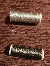 Příze Sarah, Příze Elen, třpytivé nitě + jehlice - 5