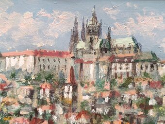Obraz Praha impresionismus, originální olejomalba 26x32 - 5