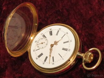 HUMBERT - DROZ KALENDER kapesní hodinky 18K 750 ZLATO - 5