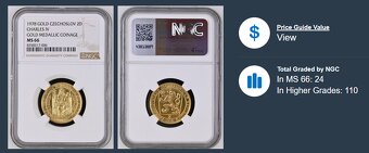 Zlatý československý 2 dukát Karel IV. NGC MS66 - 5