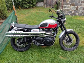 Triumph Scrambler 900 (2014) TOP, doplňky, po servisu, jen 2 - 5