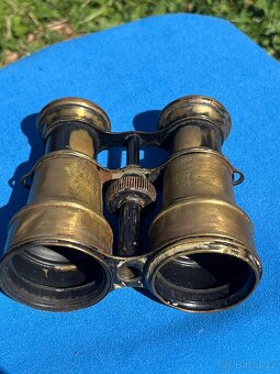 Starý mosazný divadelní dalekohled (opera glasses) - 5