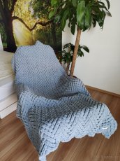 Pletená deka pro dospělé šedá - 5