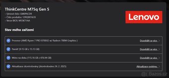 Lenovo ThinkCentre M75q Ryzen 7 Pro 8700GE - 5