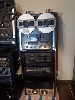 RACK-SESTAVA-AKAI,se vvzácným,magnetofnem,AKAI-GX-620 v,čern - 5