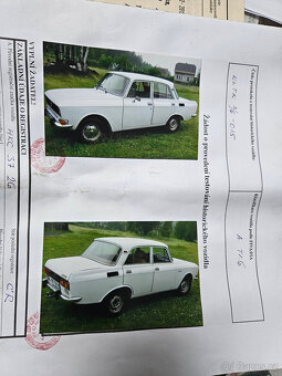 Moskvič 2140 (412) motor 1478cm rv1978 platné české doklady - 5