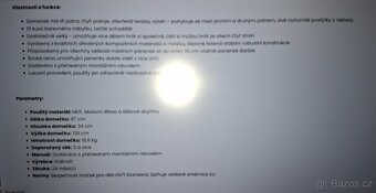 Dřevěný domeček s vytahem pro panenky - 5