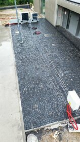 kočičí hlavy, dlažba z kamene, kostky žulové čedič - 5