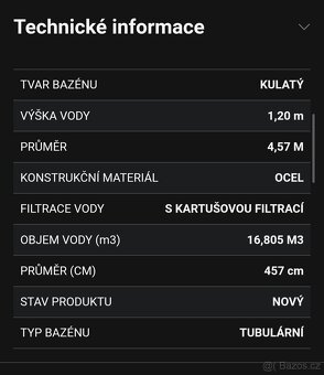 Prodám nový velký bazén Intex 457x122 - 5