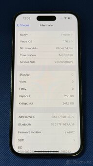 iPhone 14 Pro 256GB Graphite, pěkný stav - 5