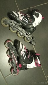 Prodám dívčí rostoucí in-line brusle Muuwmi - 5