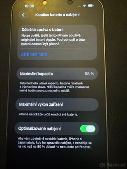 Prodám iphone 13pro 256GB Silver 98% baterie - 5