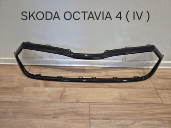 PREDNI MASKA OCTAVIA 3 / 3FL / 4 RAMECEK GRILU MASKY CERNY - 5