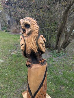 Dřevěná socha - sova - 5