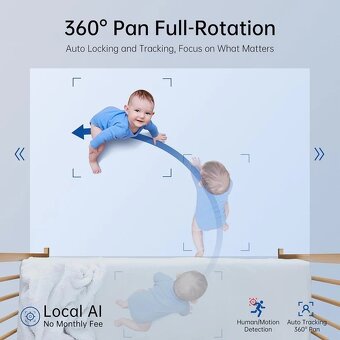 Otočná Wi-Fi kamera/chůvička Symynelec Y3 2K - 5