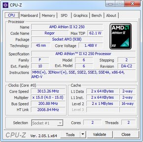 AMD Athlon II X2 250 3 GHz (socket AM3) - 5