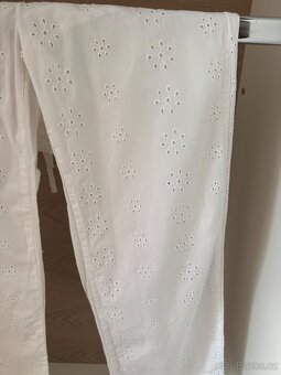 Plátěné kalhoty H&M s madeirou vel. 152 TOP stav - 5
