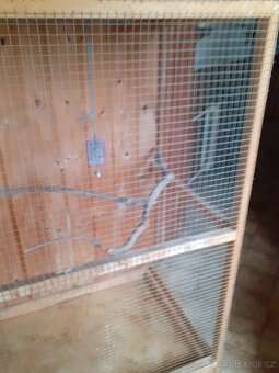 Velká  voliera pro papoušky, malá  klec - 5