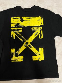 Off-White Černo-Žluté Pánské Tričko - 5