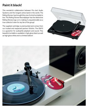 Gramo Pro-Ject Rolling Stones Recordplayer OM5 white rarita - 5