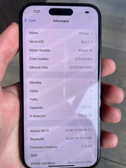 NOVÝ iPhone 15 - ZÁRUKA - 5