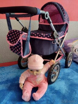 Kočárek pro panenky Bayer a panenka Baby Annabell - 5