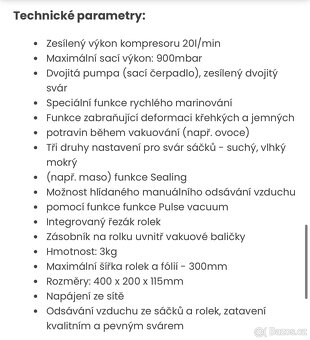 Vakuovačka Maxxo VM Profi vakuová balička potravin - 5