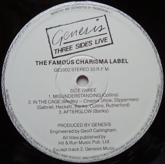 dvojalbum Genesis - Three Sides Live - 5
