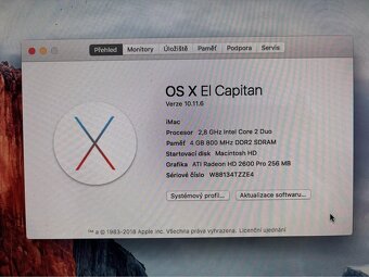 iMac 2008, C2D, ATI, 4/256 GB SSD - 5